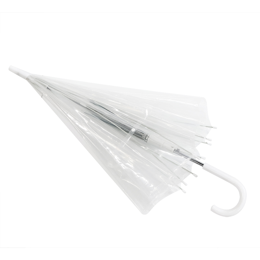 Зонт-трость Klar с прозрачным куполом, Белый-2