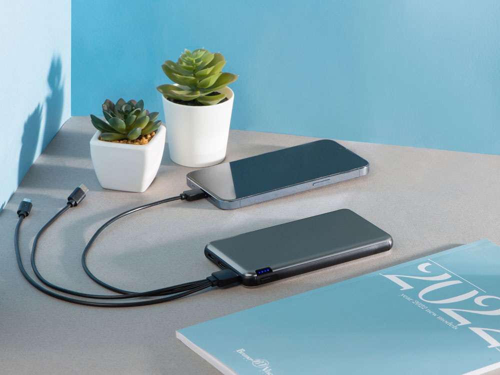 Внешний аккумулятор Forge v.2, металл, 10000mah, серый-9