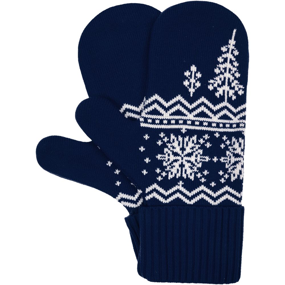 Варежки Elnik, синие с молочно-белым-0