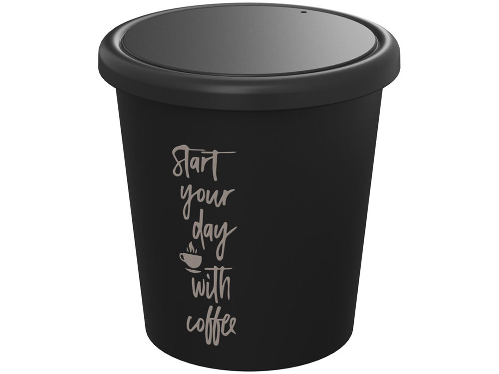 Americano® Piccolo кружка объемом 100 мл с крышкой - сплошной черный-4