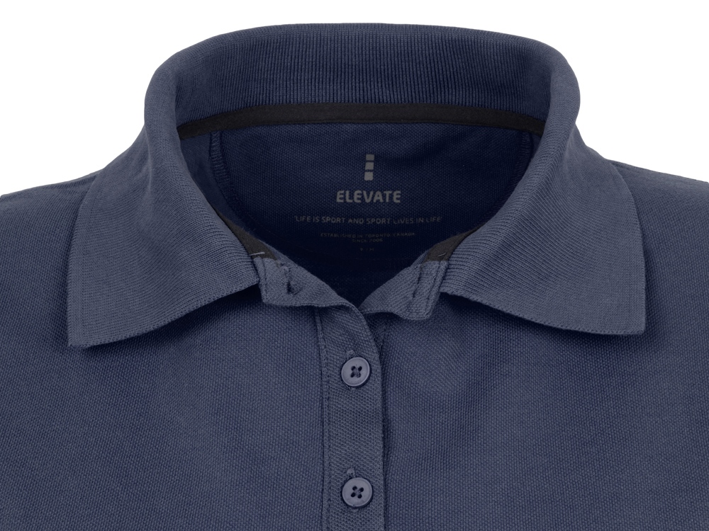 Calgary женская футболка-поло с коротким рукавом, темно-синий-2