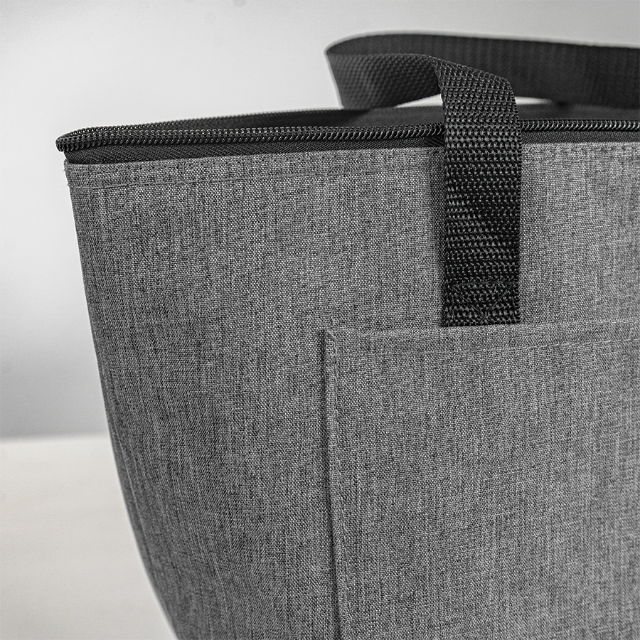 Термосумка "FRESH", серый меланж, 39 x 25 x 16 см, полиэстер 300D, серый-3