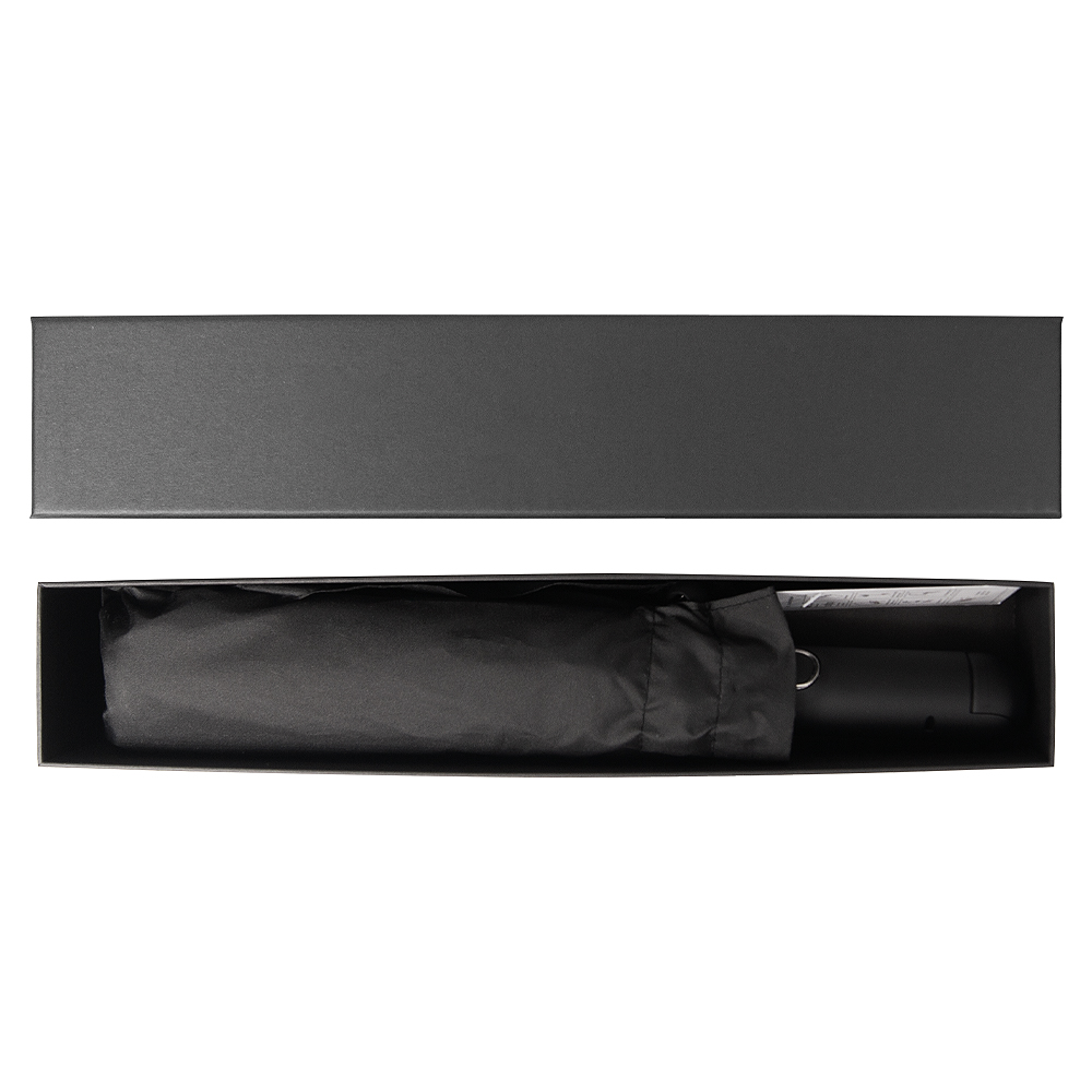 Зонт складной автоматический Forest Walker с фонариком, Чёрный-12