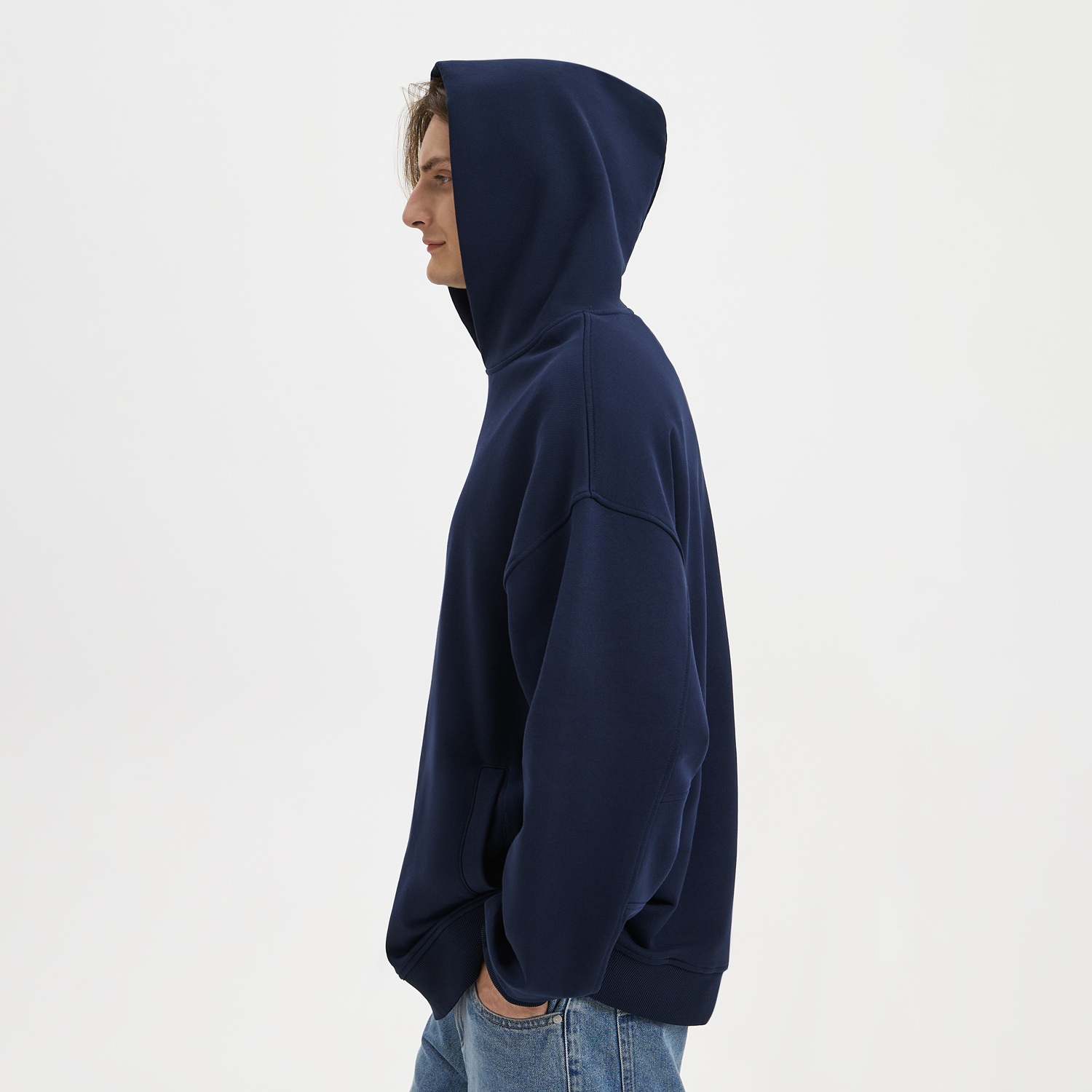 Худи оверсайз унисекс FUSION, темно-синий-6