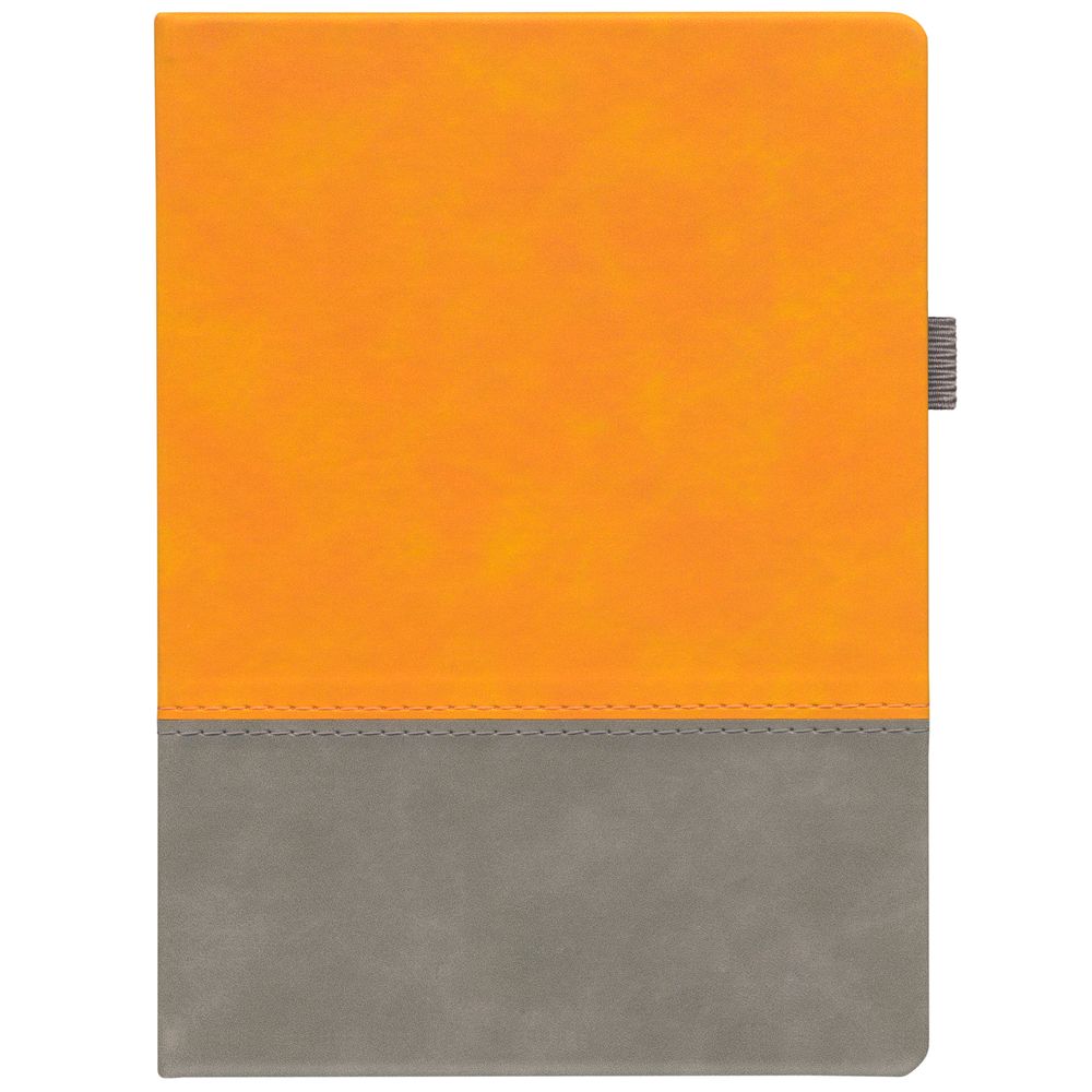 Ежедневник Horizon, недатированный, серый с оранжевым-1