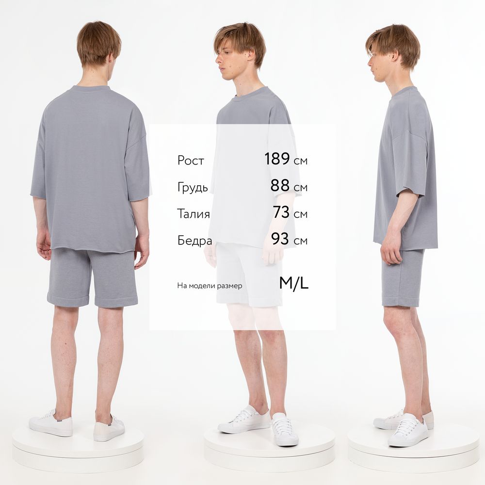 Футболка унисекс оверсайз T1, серая-10