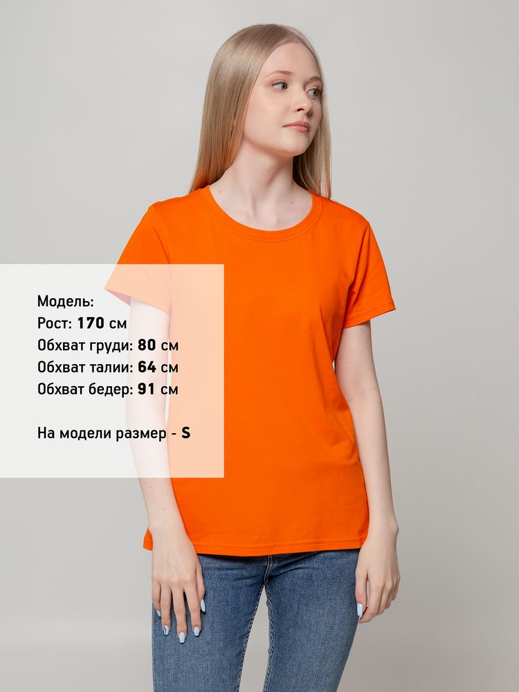 Футболка женская T-bolka Lady, оранжевая-4