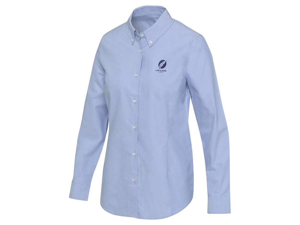 Sphene женская рубашка оксфорд - Голубой-4