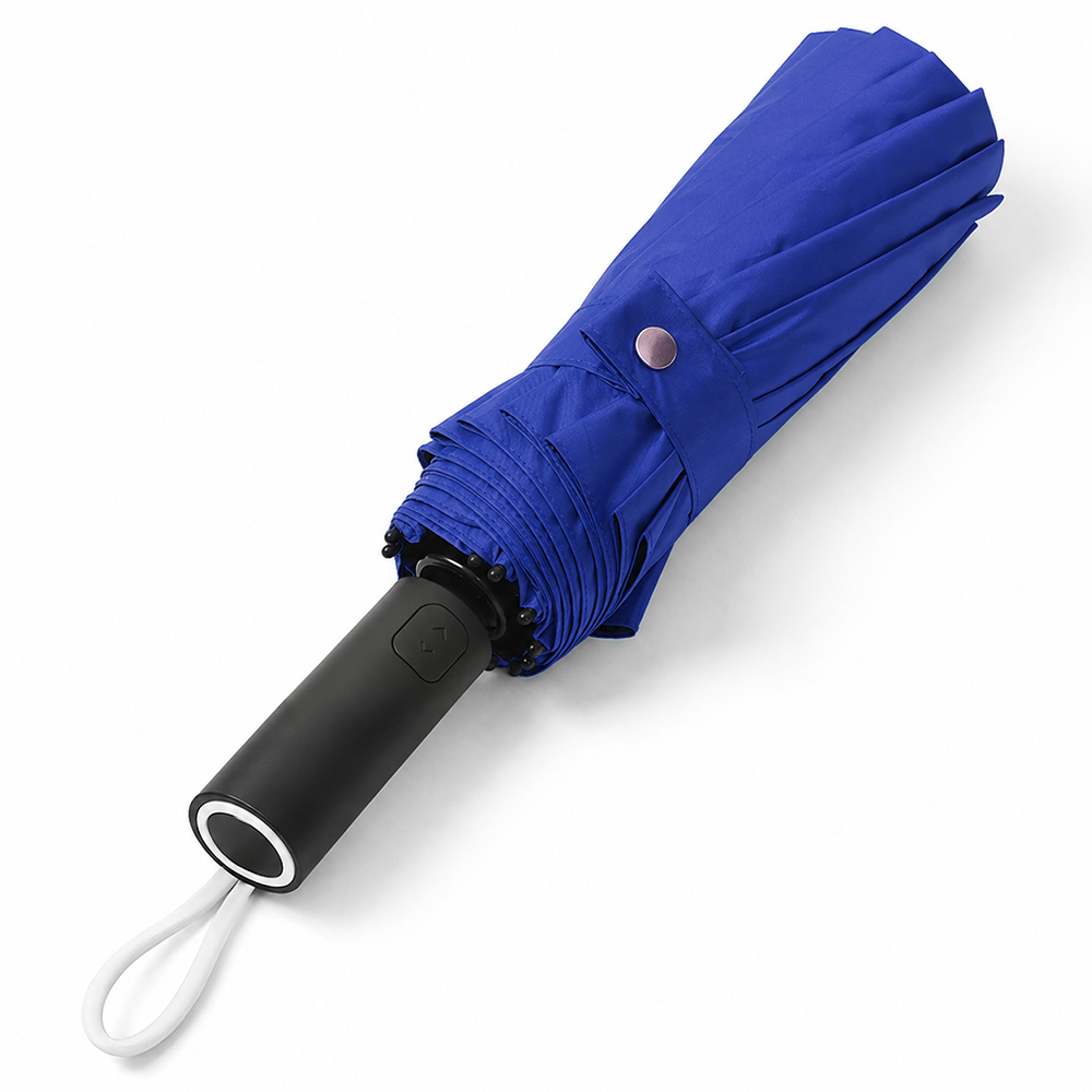 Кастомизированный автоматический складной зонт Altor, Синий/белый-1