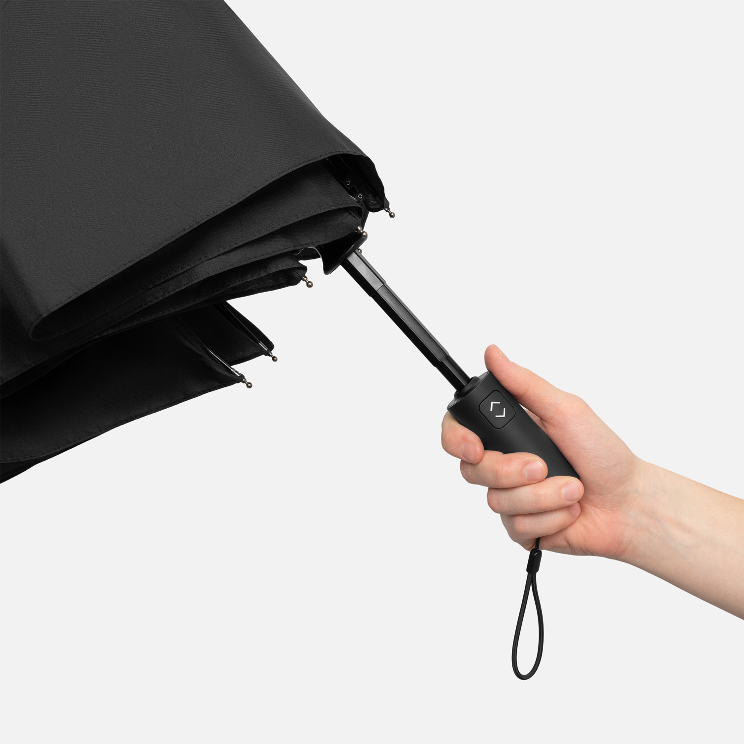 Зонт складной Филтон (Filton), черный с системой безопасности (Safety System)-6
