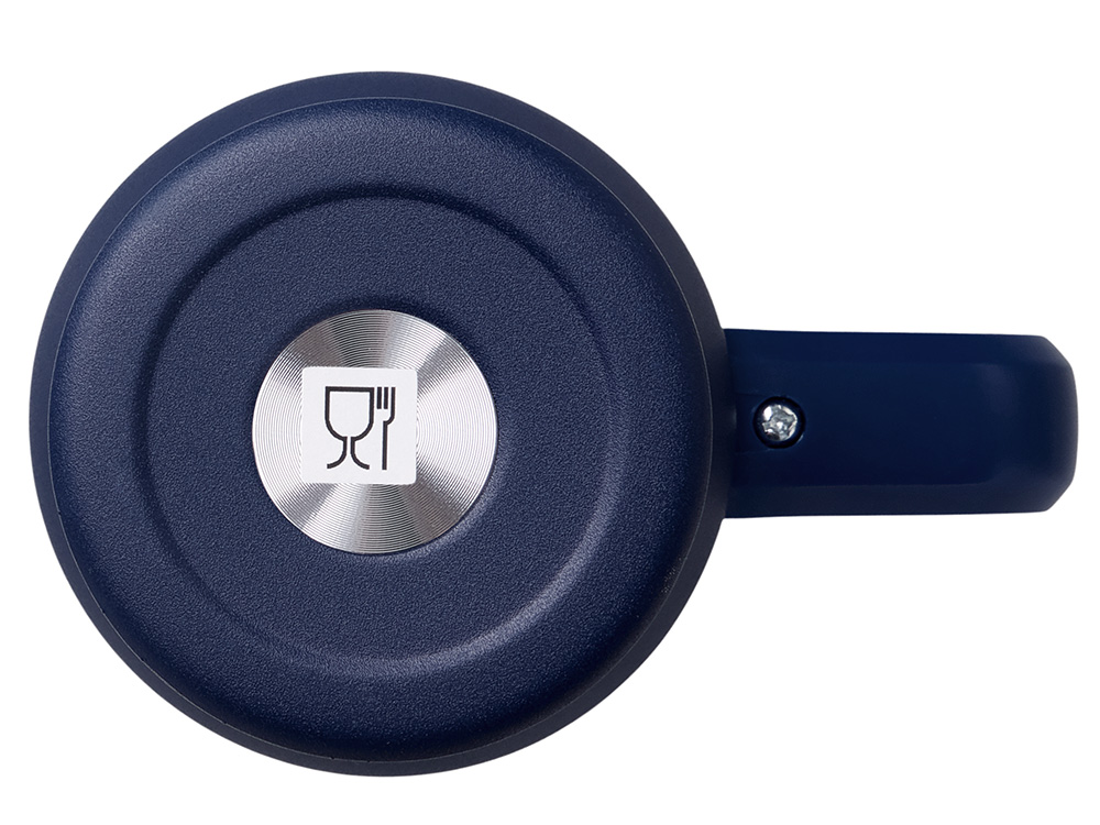 Термокружка Крэнстон с двойными стенками из переработанной нержавеющей стали, синий нейви-4