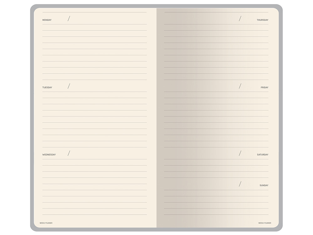 Еженедельник недатированный А6 Total beige с нашивкой, бежевый-5