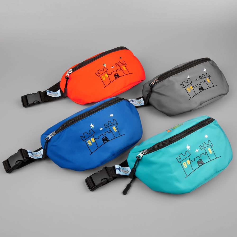 Детская поясная сумка Sonrisa, бирюзовая-3