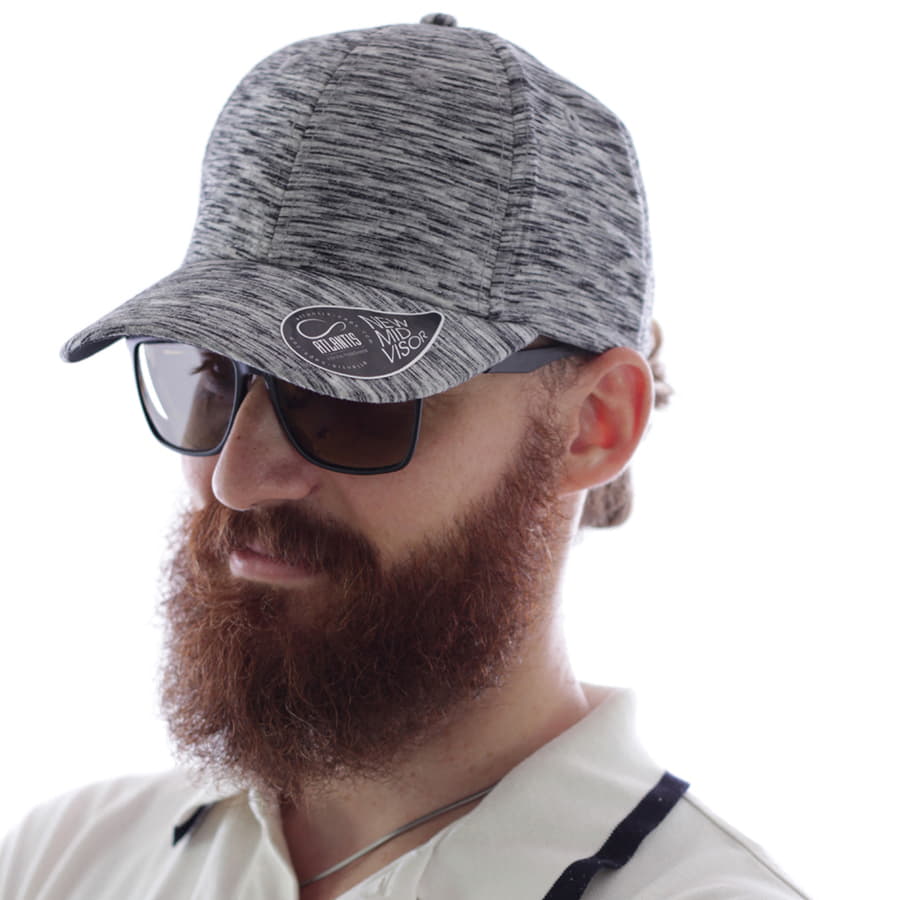 Бейсболка MASH-UP, 6  клиньев,  пластиковая застежка, серый меланж-1