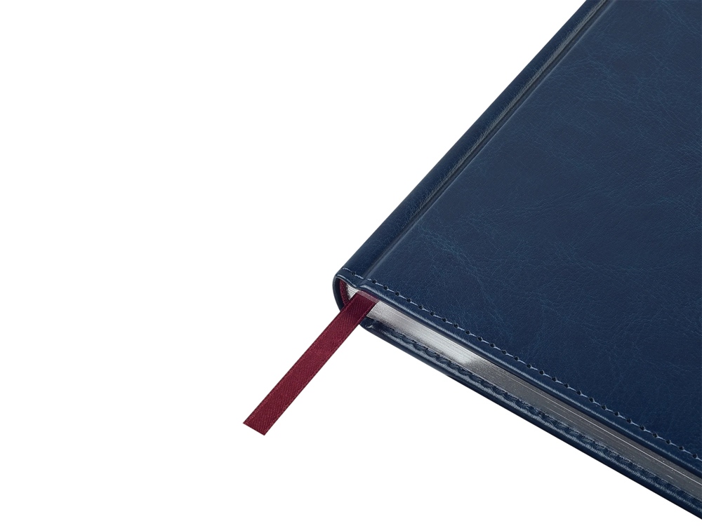 Ежедневник недатированный А5 Sidney Nebraska, синий (серебряный обрез, серебряные уголки)-2