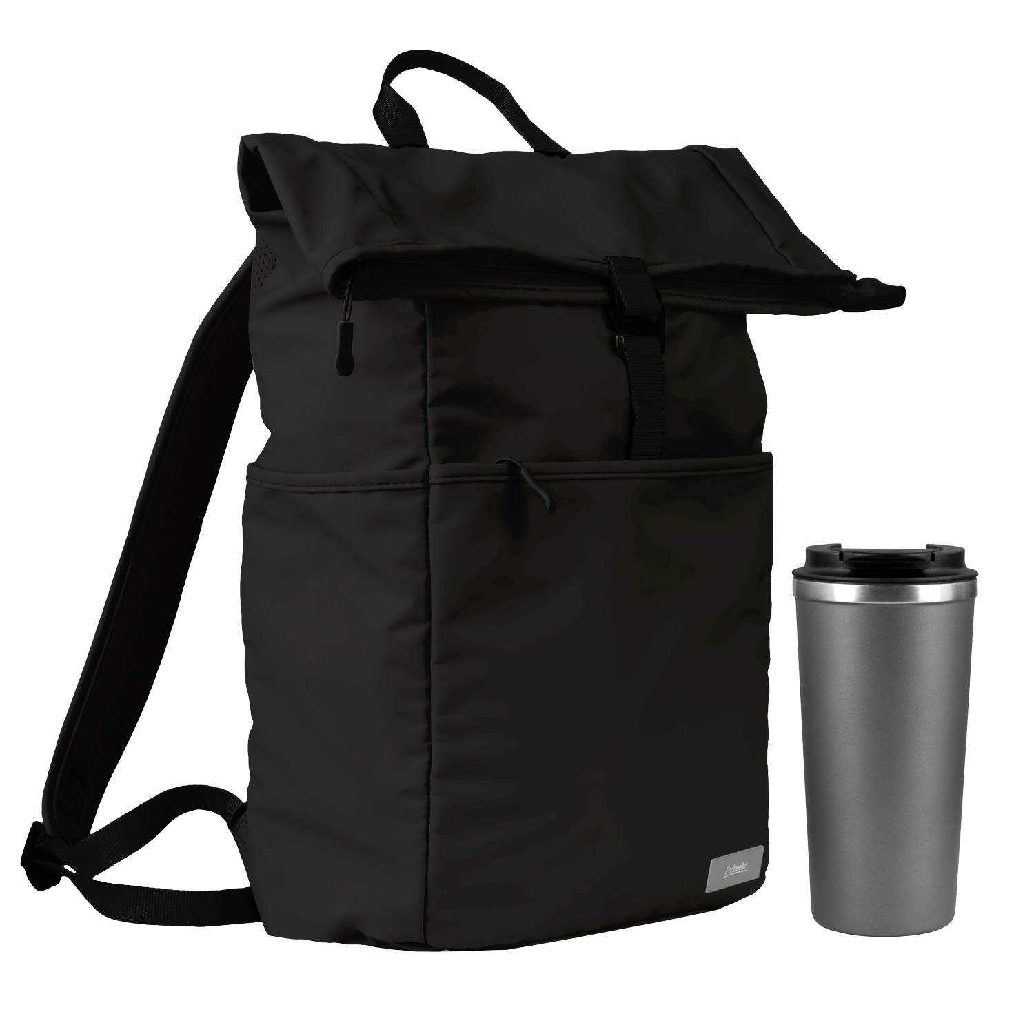 Подарочный набор Палермо (Palermo), Бостон (Boston), черный/серый (рюкзак, термокружка)-0