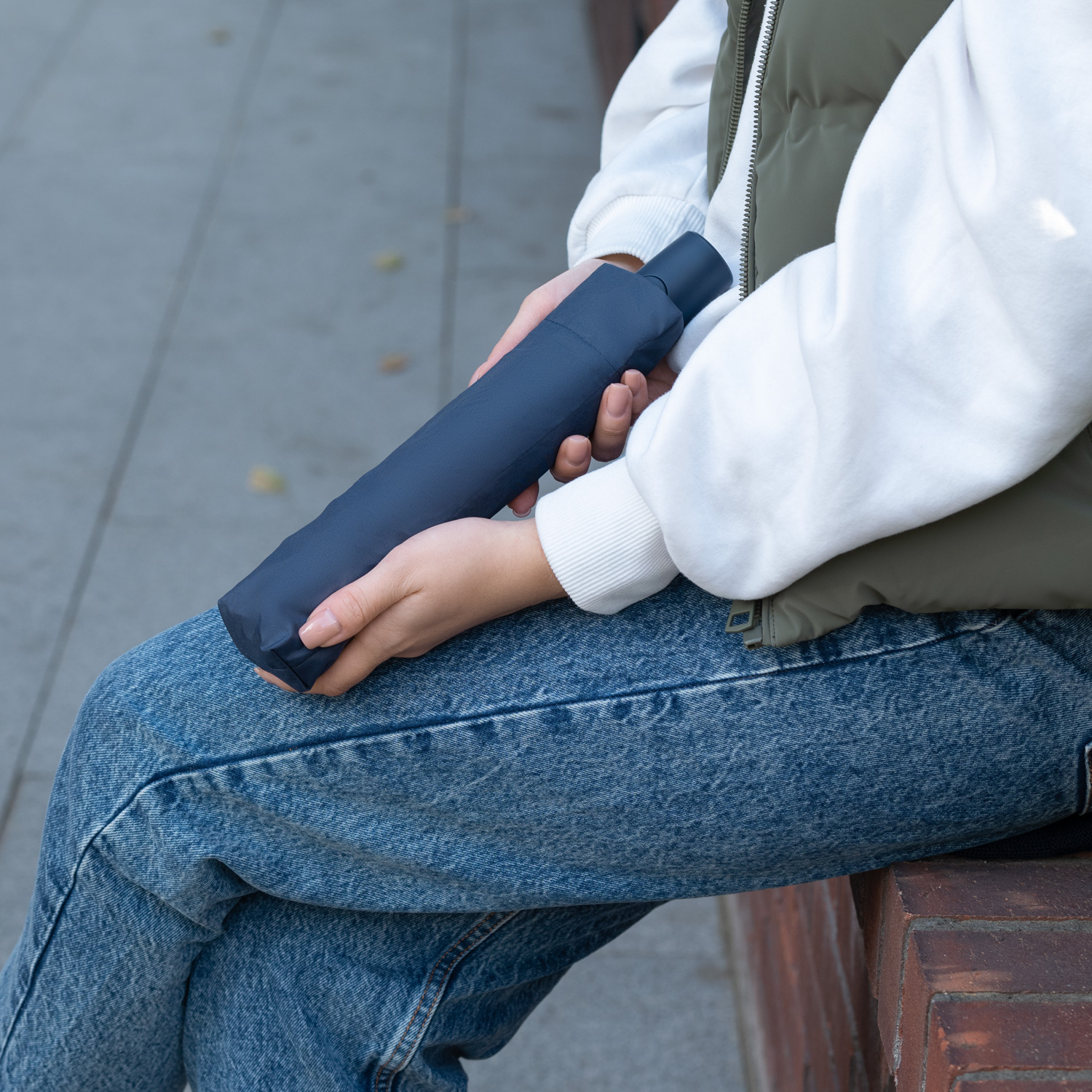 Зонт складной Atlanta, синий-9