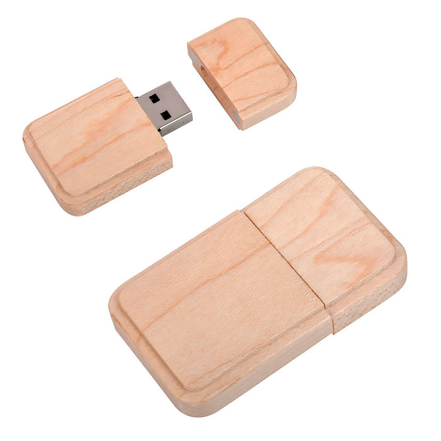 USB flash-карта "Wood" (8Гб), бежевый-0