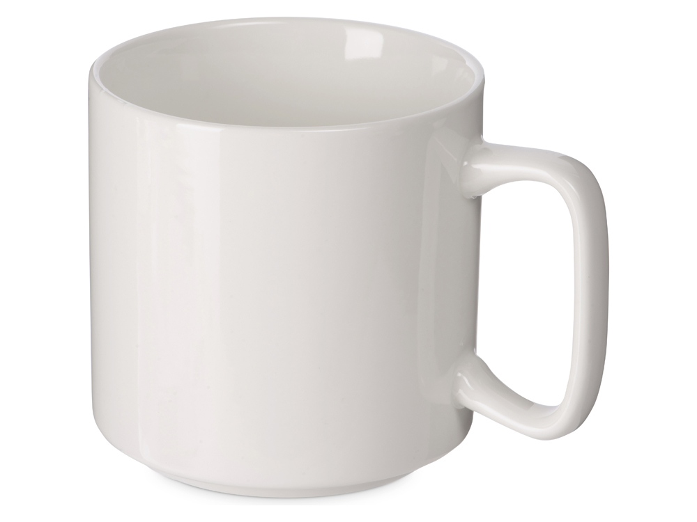 Кружка Kos, 370 мл, белый, с квадратной ручкой-0