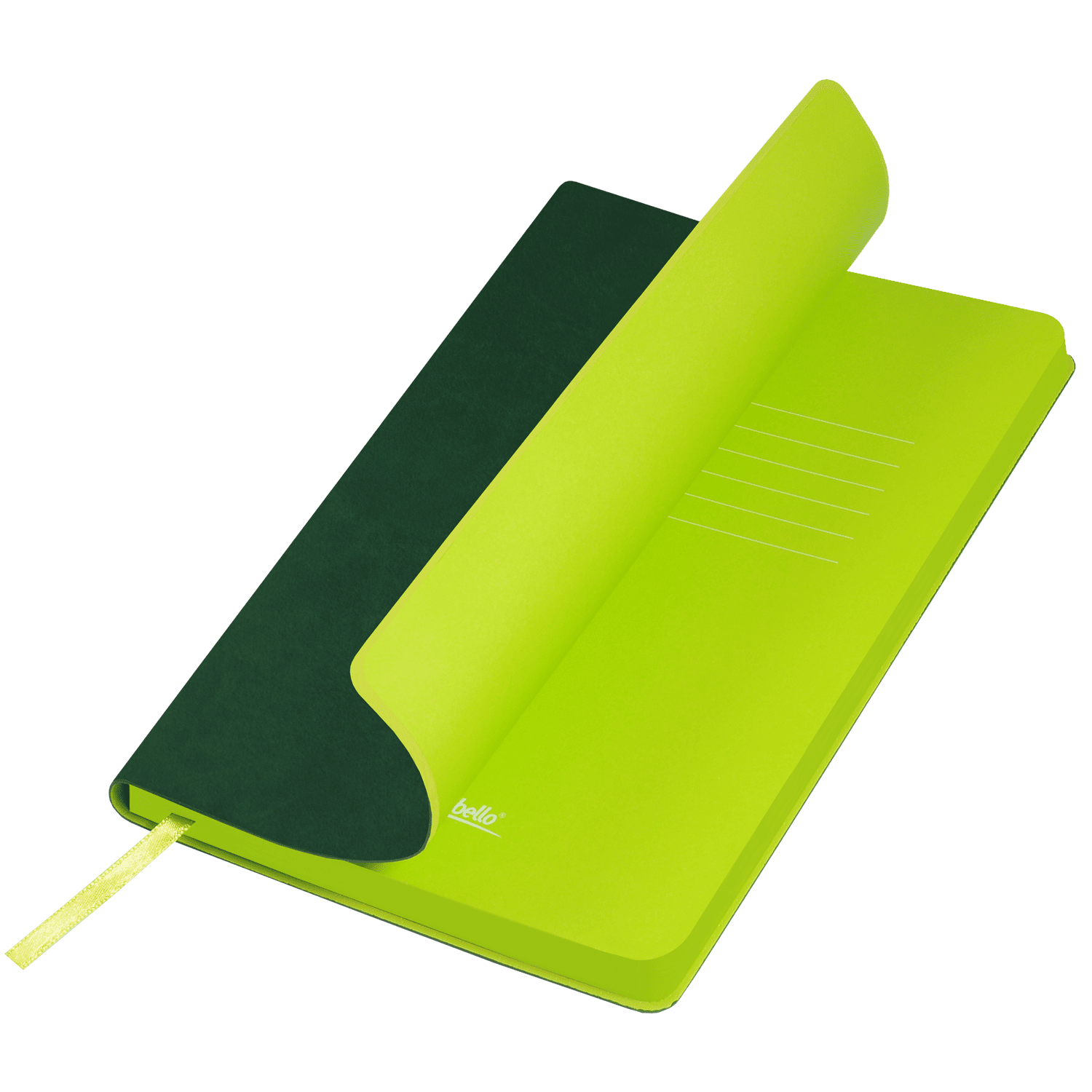 Ежедневник Latte NEW недатированный, зеленый/лимонный-0