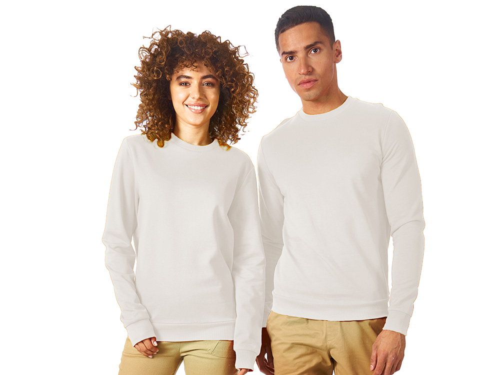 Свитшот Motion унисекс с начесом, белый-0