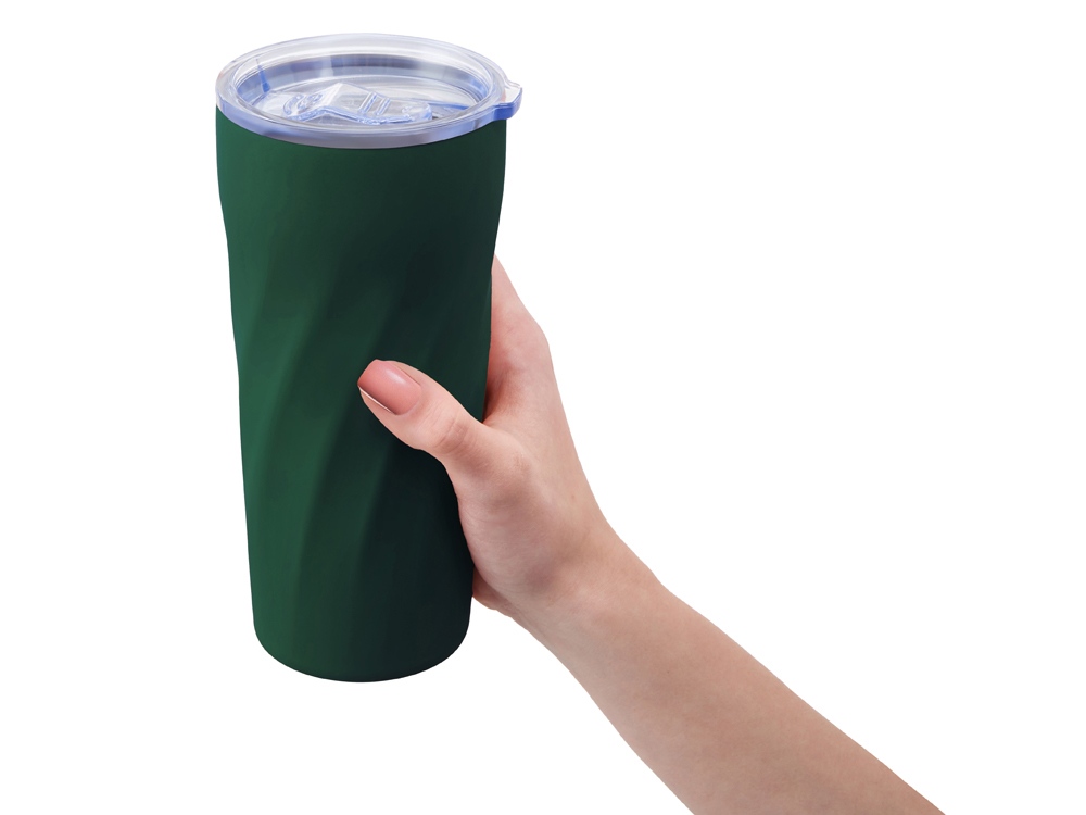 Подарочный набор FAMILY с термосом и термокружкой, темно-зеленый-3