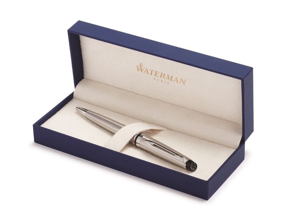 Шариковая ручка Waterman Expert 3, цвет: Stainless Steel CT, стержень: Mblue-3