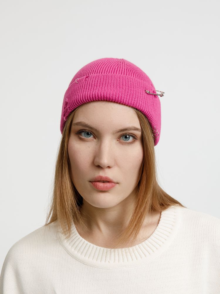 Шапка Pricker, розовая (малиновая)-5