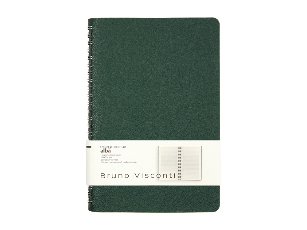 Ежедневник недатированный А5 Alba, зеленый-1