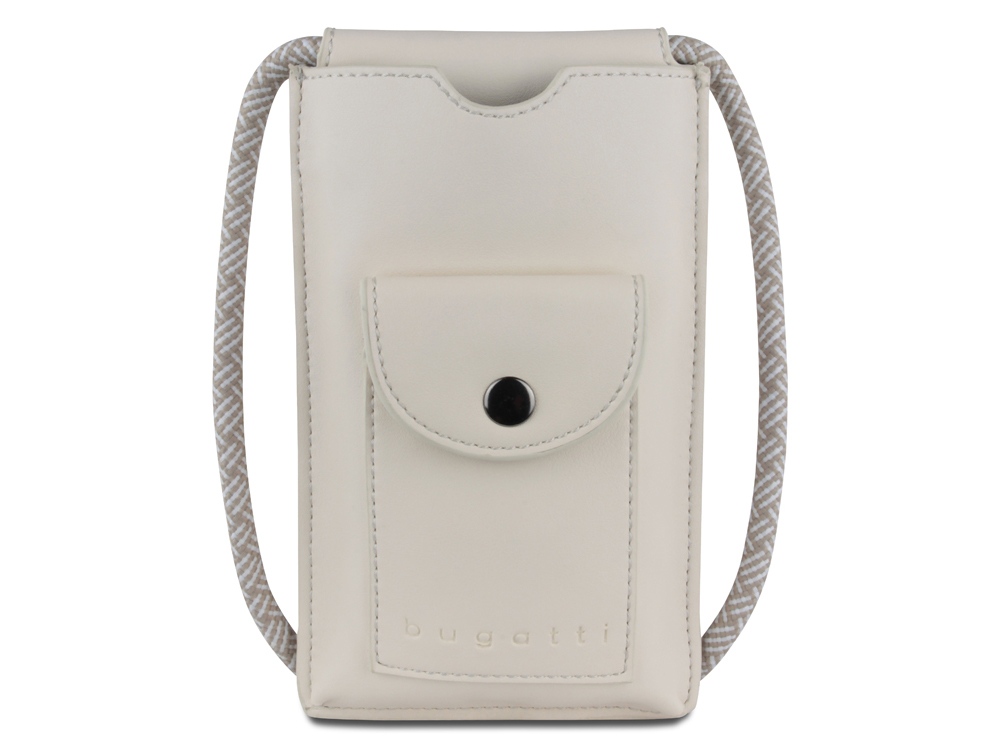 Сумка-чехол для мобильного телефона BUGATTI АЛМАТА | ALMATA, бежевая, полиуретан, 11x2x18 см-1