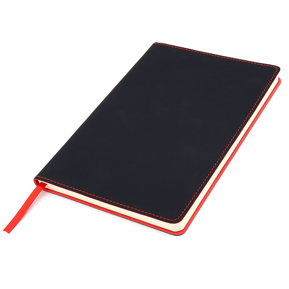 Блокнот A5 Blackjack в мягком переплёте, Черно-красный-1