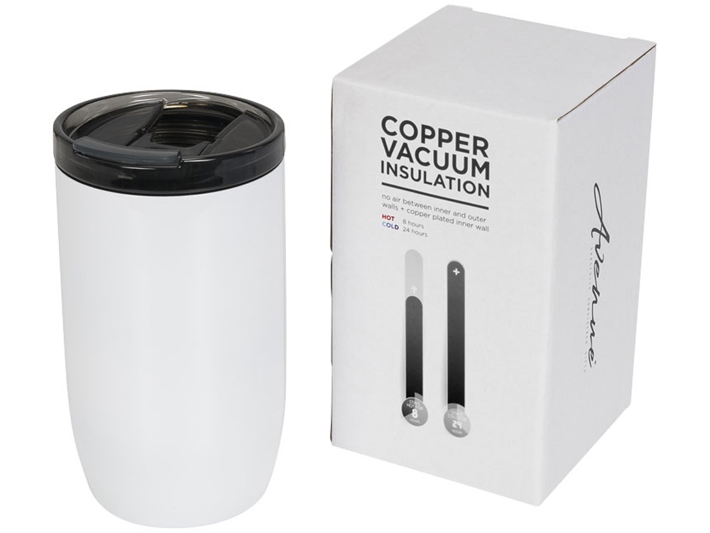 Герметичный термостакан Lagom 380 мл с медной вакуумной изоляцией, белый-0