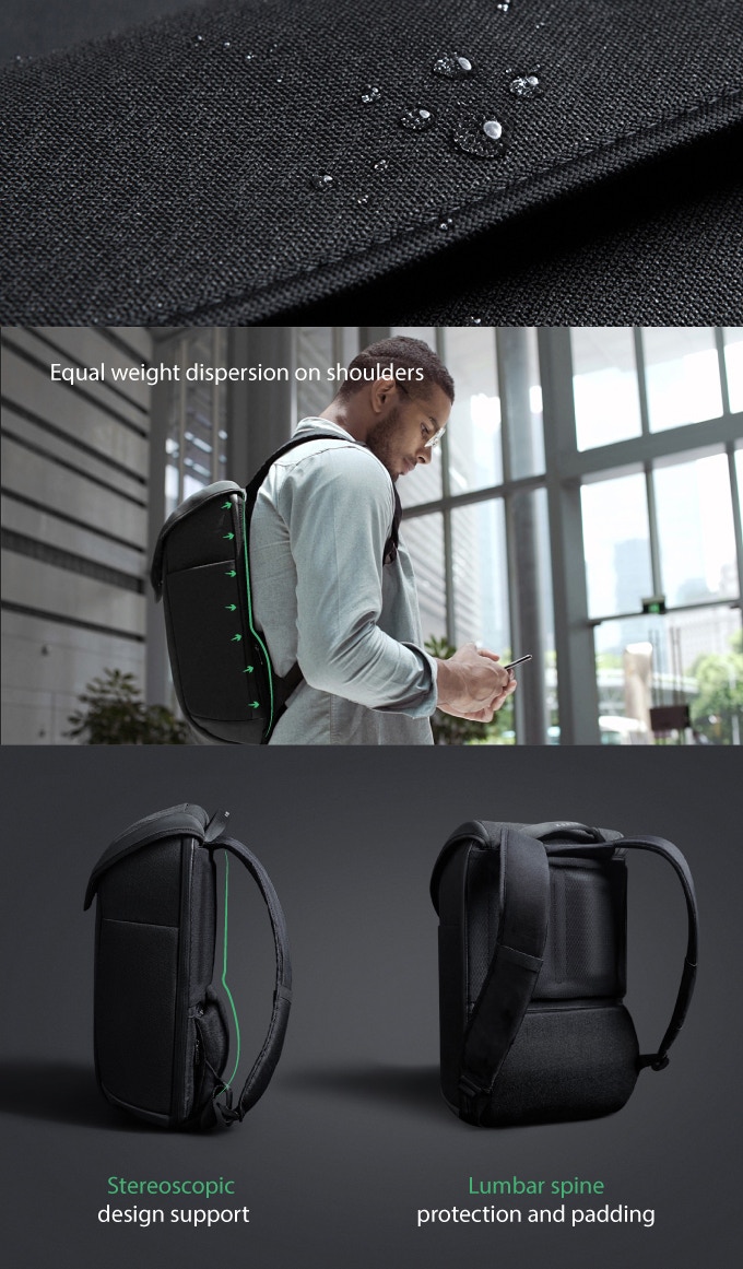 Рюкзак ClickPack X 45х32х15,5 см, с клапаном, черный-30