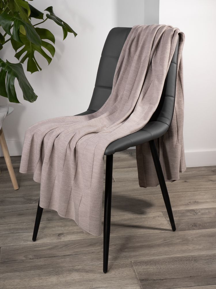 Плед Rombus, бежевый меланж-5