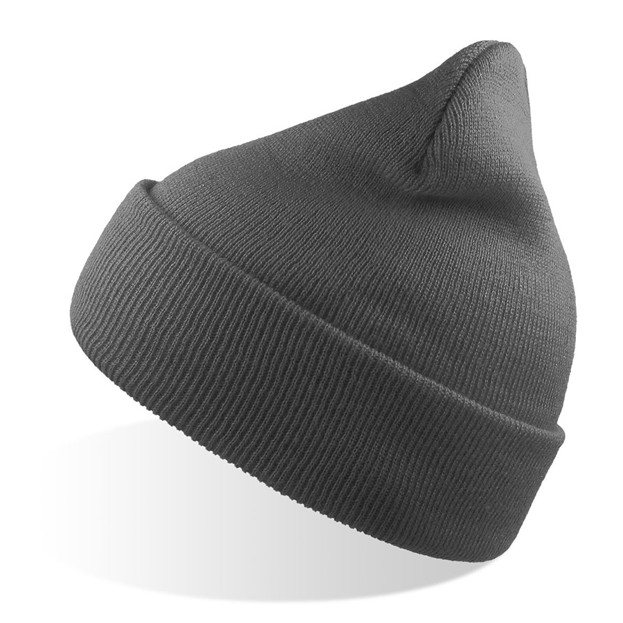 Шапка вязаная  двойная Wind-S, темно-серый-0