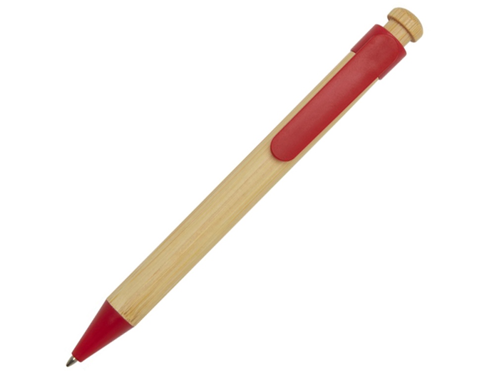 Rattan шариковая ручка из бамбука и переработанной пластмассы - Красный-0