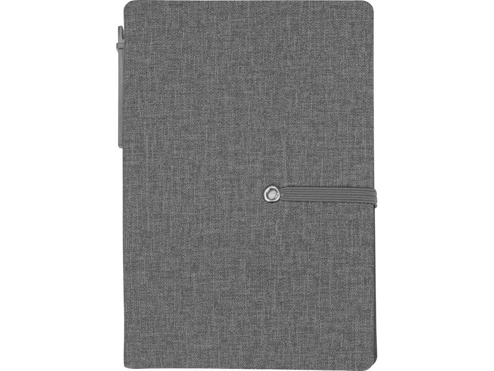 Блокнот А6 Write and stick с ручкой и набором стикеров, серый-4