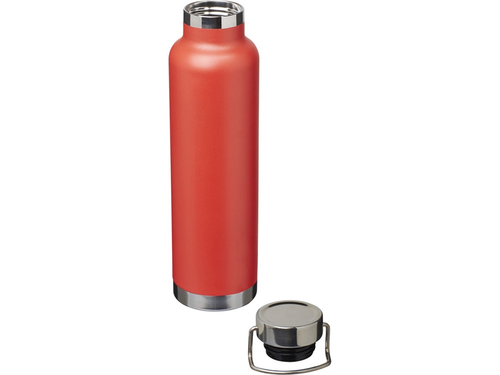 Бутылка для воды с вакуумной изоляцией Thor объемом 650 мл из переработанной нержавеющей стали, сертифицированной по стандарту RCS - Красный-3
