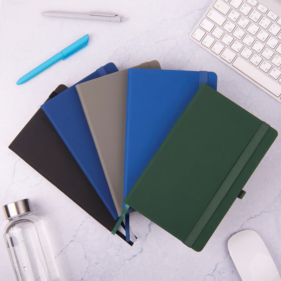 Бизнес-блокнот А5 FLIPPY, формат А5, в линейку, серый-3