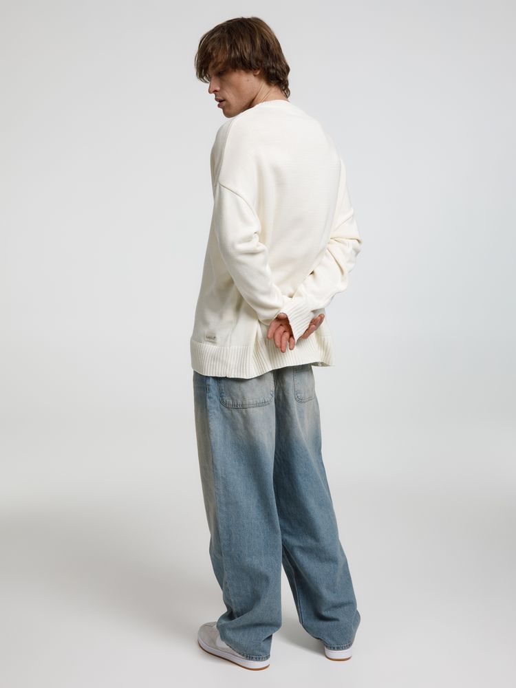 Джемпер оверсайз унисекс Stated в сумке, белый (молочный)-5