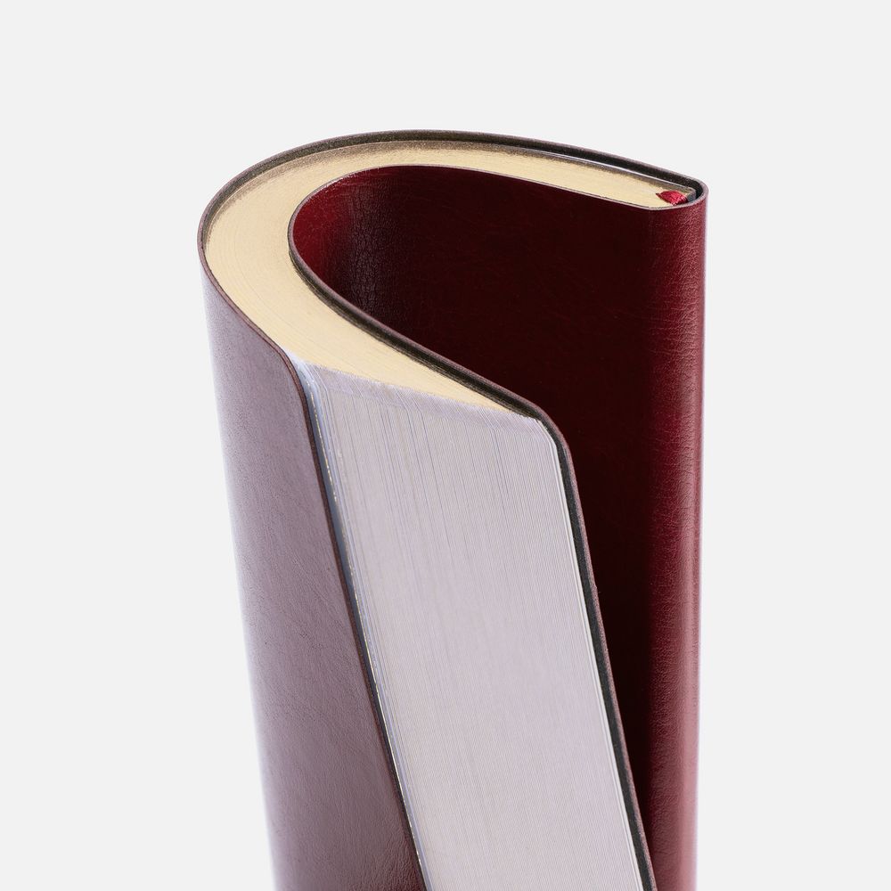 Ежедневник Nebraska Flex, недатированный, бордовый с золотистым-3