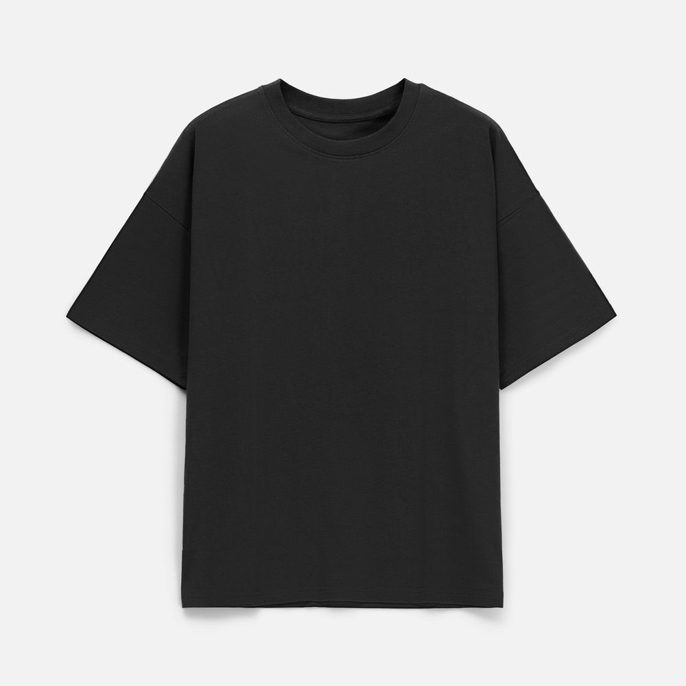 Футболка унисекс оверсайз T3, черная-5