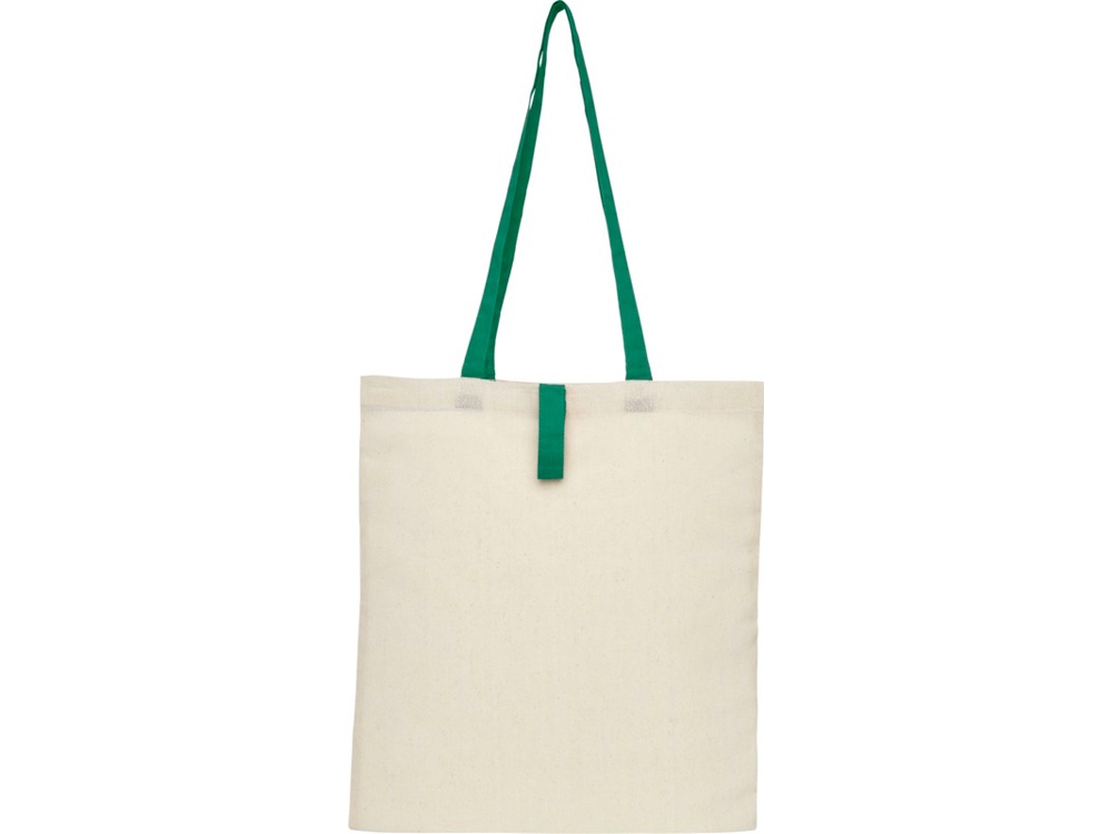 Складная эко-сумка Nevada из хлопка плотностью 100 г/м2, зеленый-1
