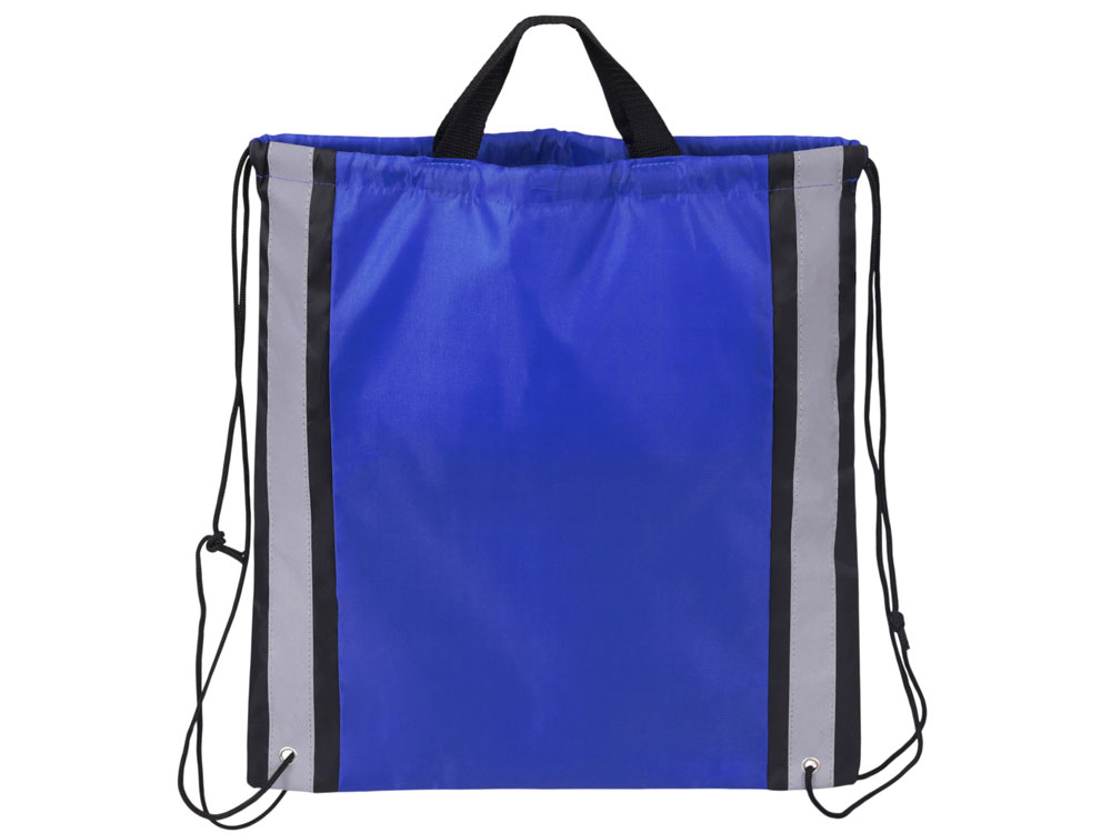 Рюкзак-мешок Savy со светоотражающими полосами по бокам, синий-3