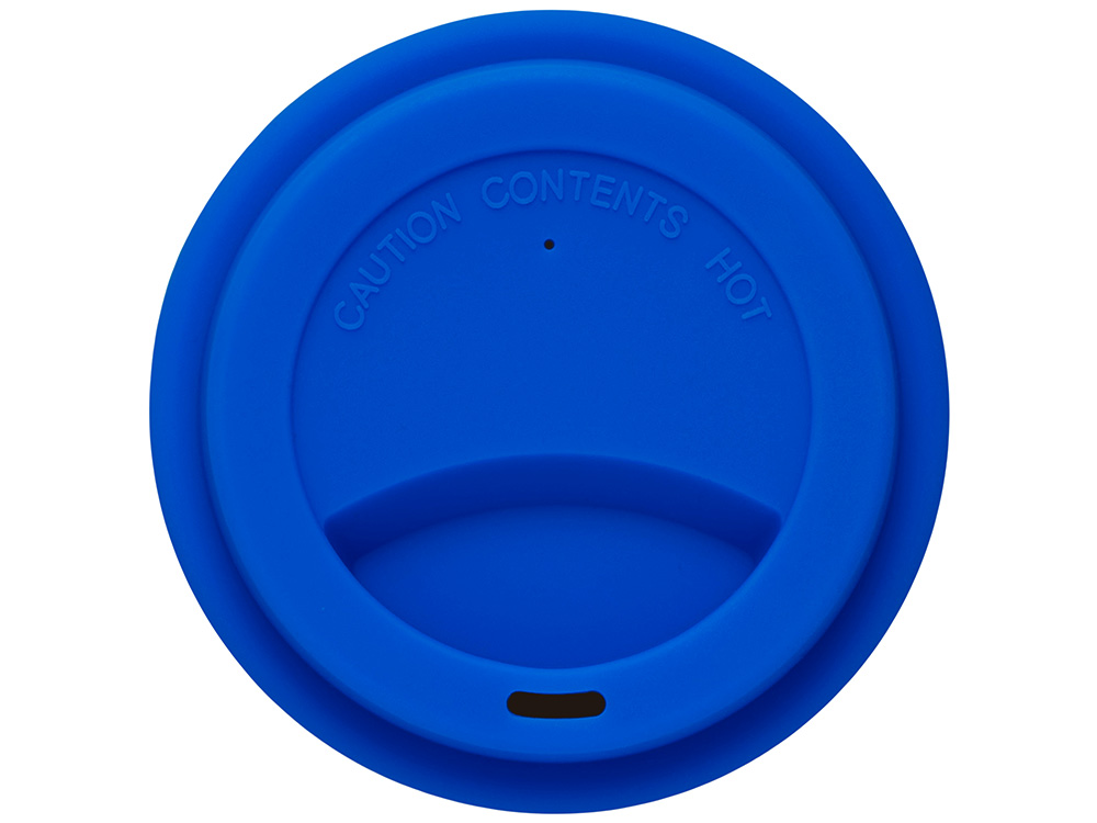 Стакан с силиконовой крышкой Cafe, синий-3
