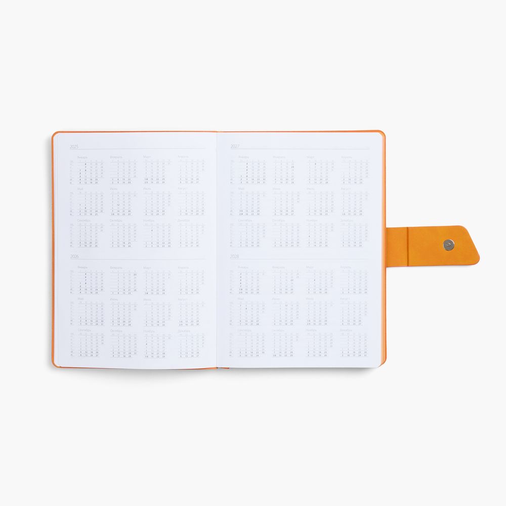 Ежедневник Boom, недатированный, черный с оранжевым-5