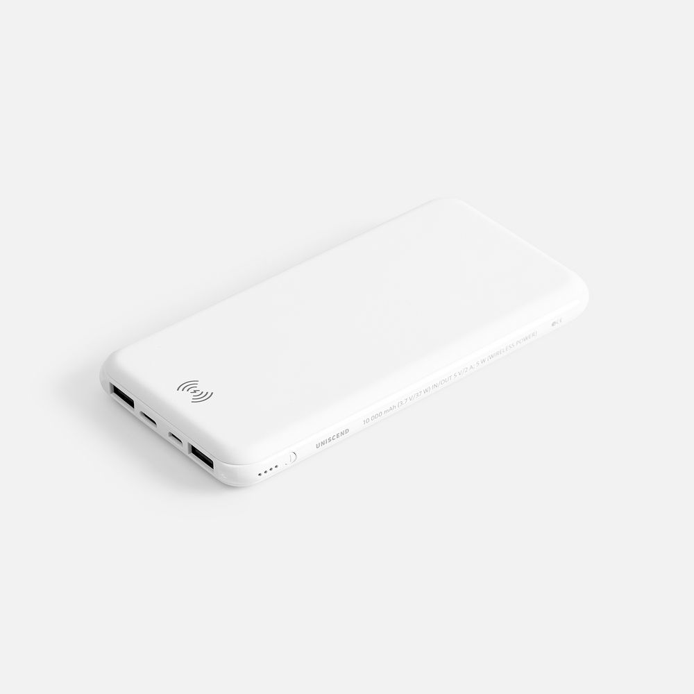 Аккумулятор с беспроводной зарядкой All Day Wireless, 10000 мАч, белый-1