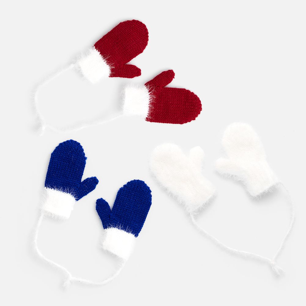 Подвеска на елку «Вьюжка», варежки, белая-2