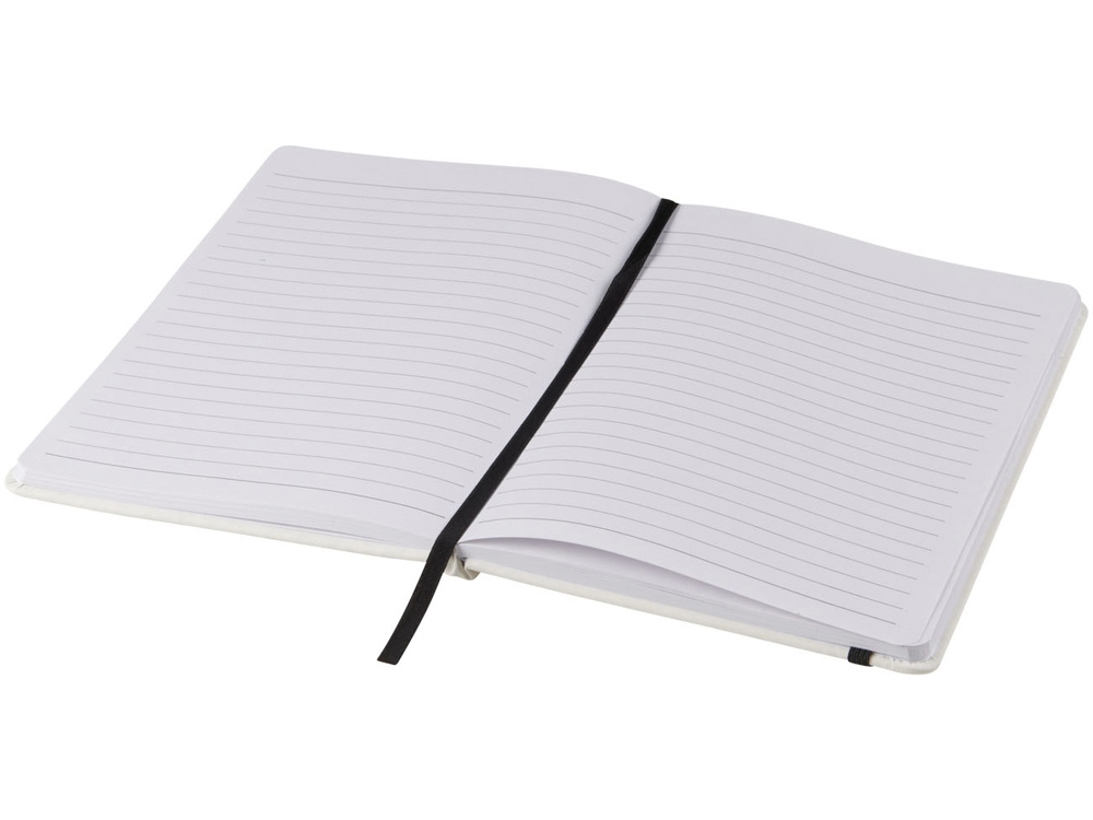 Блокнот Spectrum A5 с белой бумагой и цветной закладкой, белый/черный-3