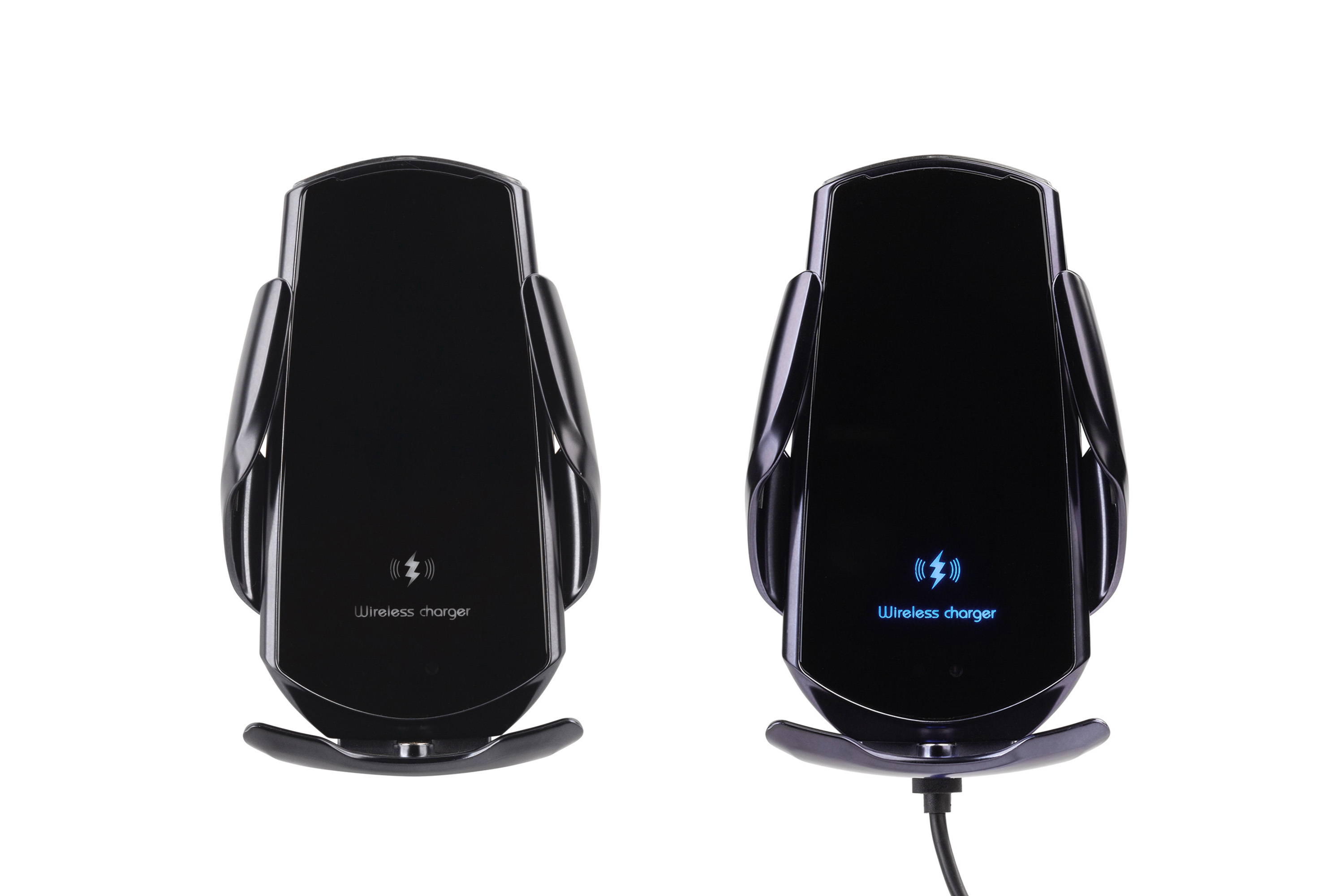 Автомобильное сенсорное беспроводное (15W) зарядное устройство "Titan" с набором переходников для магнитной зарядки, с подсветкой логотипа-2